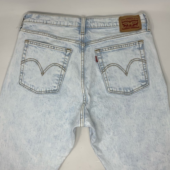 NWT Levi’s High-Rise Wedgie Skinny Light Acid Wash Button Fly Jeans 12/W31 - Picture 5 of 12